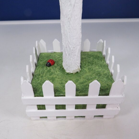 Spring Tree 16" tall Base 3 1/2" x 4" wide Hand Painted - Picture 11 of 12